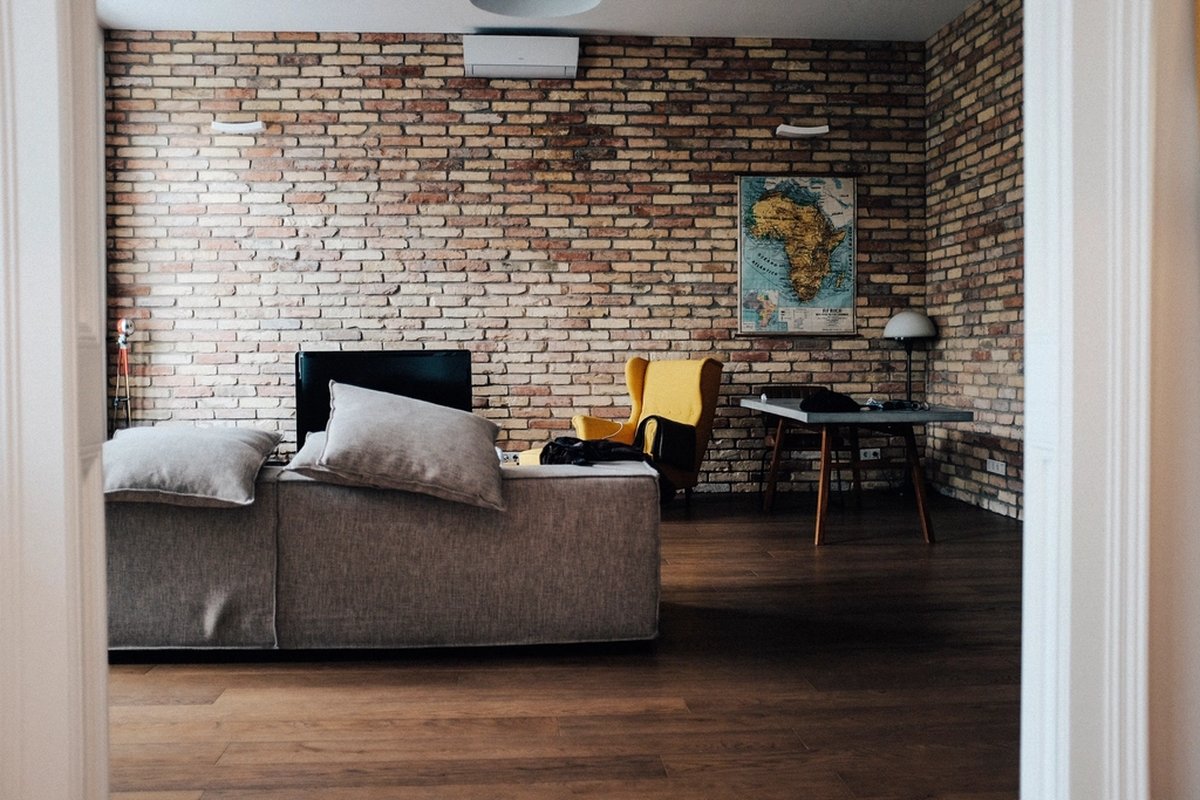 Living room with a large television — watching TV without cable in 2026